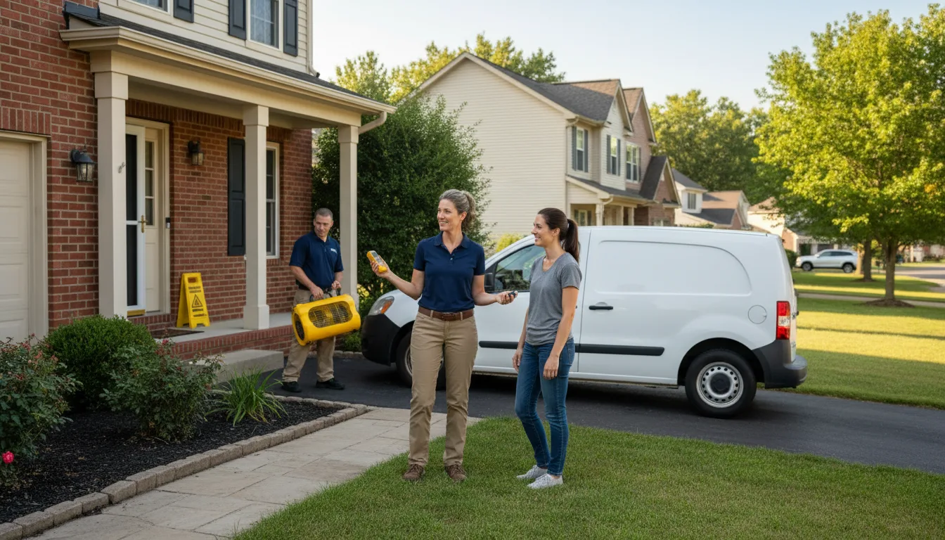 Residential water damage restoration in Underwood, IA